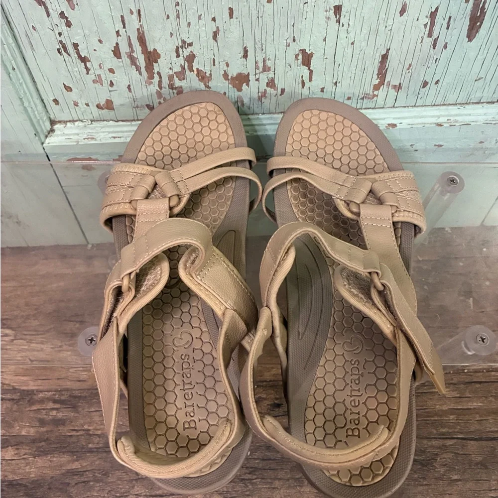 Comfortable Women’s Beige Strappy Sandals - Picture 6 of 6